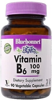 Фото Bluebonnet Nutrition Vitamin B6 100 мг 90 капсул