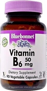 Фото Bluebonnet Nutrition Vitamin B6 50 мг 90 капсул