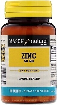 Фото Mason Natural Zinc 50 мг 100 таблеток