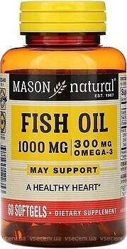 Фото Mason Natural Fish Oil 1000 мг 60 капсул