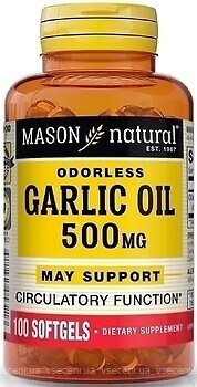 Фото Mason Natural Garlic Oil 500 мг 100 капсул