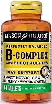 Фото Mason Natural B-Complex with Electrolytes 60 таблеток