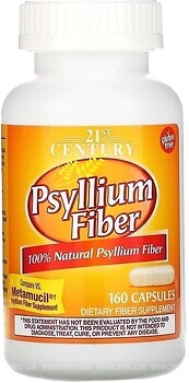 Фото 21st Century Psyllium Fiber 160 капсул