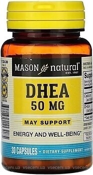Фото Mason Natural DHEA 50 мг 30 капсул