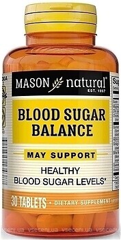 Фото Mason Natural Blood Sugar Balance 30 таблеток
