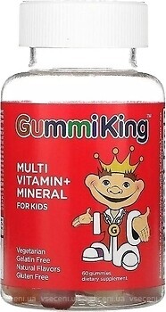 Фото Gummi King Multi Vitamin + Mineral For Kids со вкусом фруктов 60 таблеток