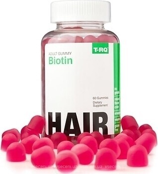 Фото T-RQ Biotin Hair со вкусом клубники 60 таблеток