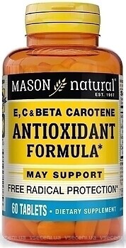 Фото Mason Natural E, C & Beta Carotene Antioxidant Formula 60 таблеток