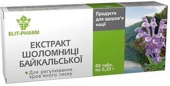 Фото Elit-Pharm Экстракт шлемника Байкальского 80 таблеток