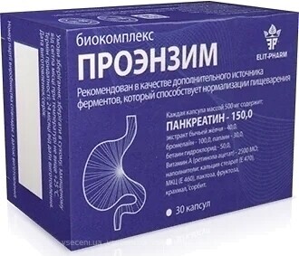 Фото Elit-Pharm Биокомплекс Проэнзим 30 капсул