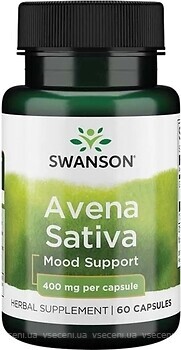 Фото Swanson Avena Sativa 400 мг 60 капсул