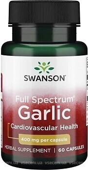 Фото Swanson Full Spectrum Garlic 400 мг 60 капсул