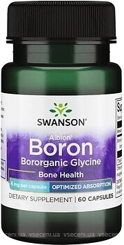 Фото Swanson Albion Boron Bororganic Glycine 6 мг 60 капсул