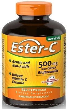 Фото American Health Ester-C With Citrus Bioflavonoids 500 мг 240 капсул