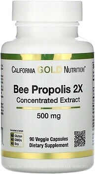 Фото California Gold Nutrition Bee Propolis 2X 500 мг 90 капсул
