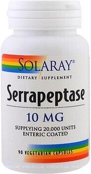 Фото Solaray Serrapeptase 10 мг 90 капсул