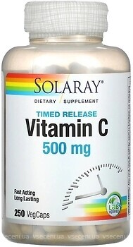 Фото Solaray Vitamin C 500 мг 250 капсул