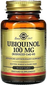 Фото Solgar Ubiquinol 100 мг 50 капсул