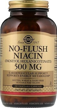 Фото Solgar No-Flush Niacin 500 мг 250 капсул