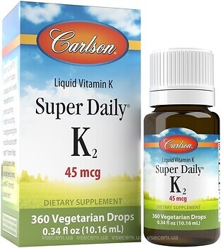 Фото Carlson Labs Super Daily K2 45 мкг 10.16 мл