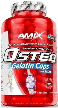 Фото Amix Osteo Gelatine + MSM 200 капсул