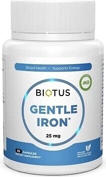 Фото Biotus Gentle Iron 25 мг 60 капсул