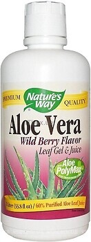 Фото Nature's Way Aloe Vera Leaf Gel & Juice со вкусом лесных ягод 1000 мл