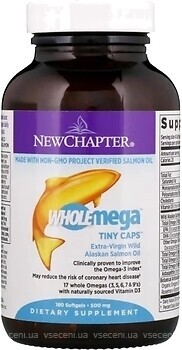 Фото New Chapter Wholemega Alaskan Salmon Oil 500 мг 180 капсул (NCR-90177)