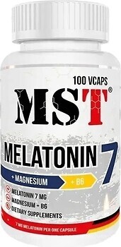 Фото MST Nutrition Melatonin 7 + Magnesium + B6 100 капсул