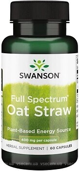 Фото Swanson Full Spectrum Oat Straw 400 мг 60 капсул