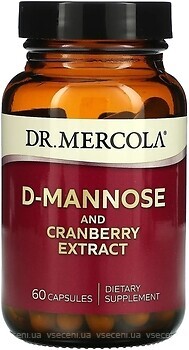 Фото Dr. Mercola D-Mannose and Cranberry Extract 60 капсул