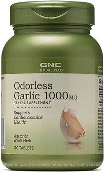 Фото GNC Odorless Garlic 1000 мг 100 таблеток