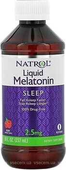 Фото Natrol Liquid Melatonin 2.5 мг со вкусом лесной ягоды 237 мл