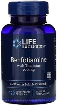 Фото Life Extension Benfotiamine with Theamine 120 капсул