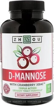 Фото Zhou Nutrition D-Mannose with Cranberry XBAC 60 капсул