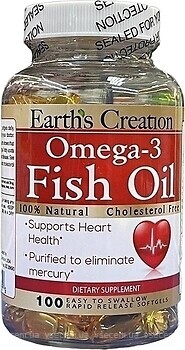 Фото Earth's Creation Omega 3 Fish Oil 1000 мг 100 капсул