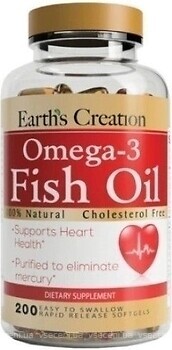 Фото Earth's Creation Omega 3 Fish Oil 1000 мг 200 капсул