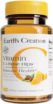 Фото Earth's Creation Vitamin C + Rose Hips 100 таблеток