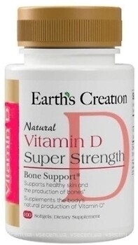 Фото Earth's Creation Vitamin D 10000 ME 100 капсул