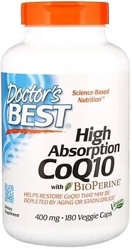 Фото Doctor's Best High Absorption CoQ10 with BioPerine 400 мг 180 капсул