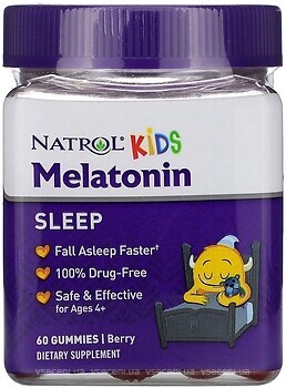 Фото Natrol Melatonin Melatonin Kids Sleep со вкусом ягод 60 таблеток