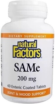 Фото Natural Factors SAMe 200 мг 60 таблеток