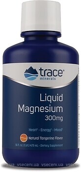 Фото Trace Minerals Liquid Magnesium 300 мг со вкусом мандарина 473 мл
