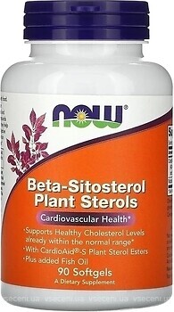 Фото Now Foods Beta-Sitosterol Plant Sterols 90 капсул