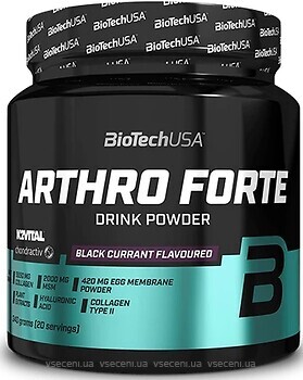 Фото BioTech Arthro Forte Drink Powder со вкусом черной смородины 340 г
