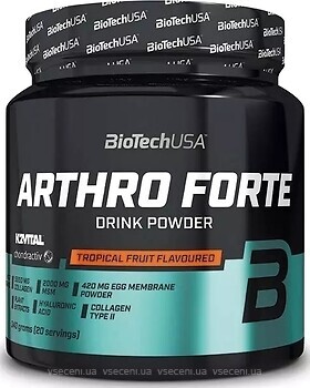 Фото BioTech Arthro Forte Drink Powder со вкусом тропических фруктов 340 г