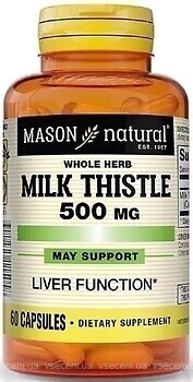 Фото Mason Natural Milk Thistle 500 мг 60 капсул