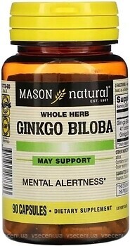 Фото Mason Natural Ginkgo Biloba 90 капсул