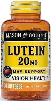 Фото Mason Natural Lutein 20 мг 30 капсул