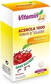 Фото Vitamin'22 Acerola 1000 со вкусом вишни 24 таблеток